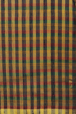 Multicolor Checks Kanchipuram Silk Saree