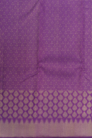 Arrow Design Vertical Stripes Purple Kanchipuram Silk Saree