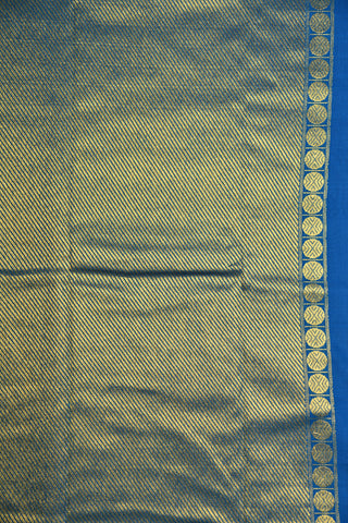 Rudraksh Border With Stripes Peacock Blue Apoorva Silk Saree