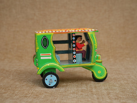 Handicrafted Wooden Multicolor Passenger Auto