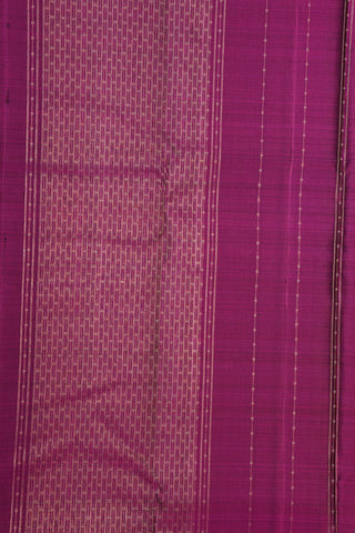 Plain Border With Zari Stripes Purple Kanchipuram Silk Saree