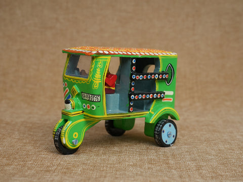 Handicrafted Wooden Multicolor Passenger Auto