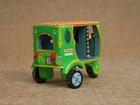 Handicrafted Wooden Multicolor Passenger Auto