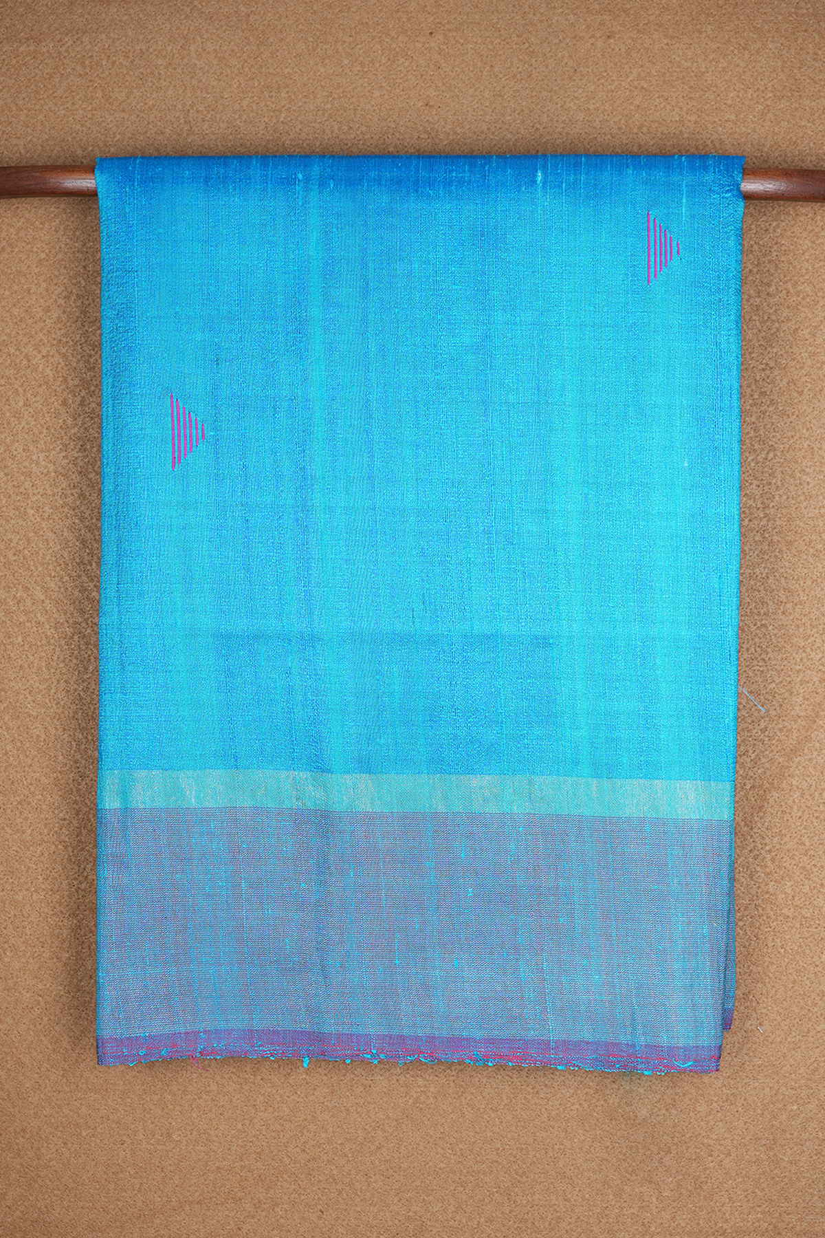 Threadwork Buttas Cerulean Blue Jute Saree