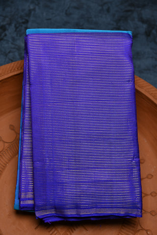 Big Border Sky Blue Kanchipuram Silk Saree