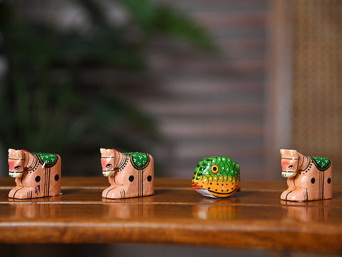 Set Of 4 Wooden Pencil Sharpener For Kids