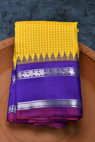 Buy Purple, Yellow/ Multi Saree With Blouse by Designer Medha Online at  Ogaan.com