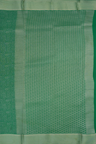 Zari Border In Brocade Emerald Green Mysore Silk Saree