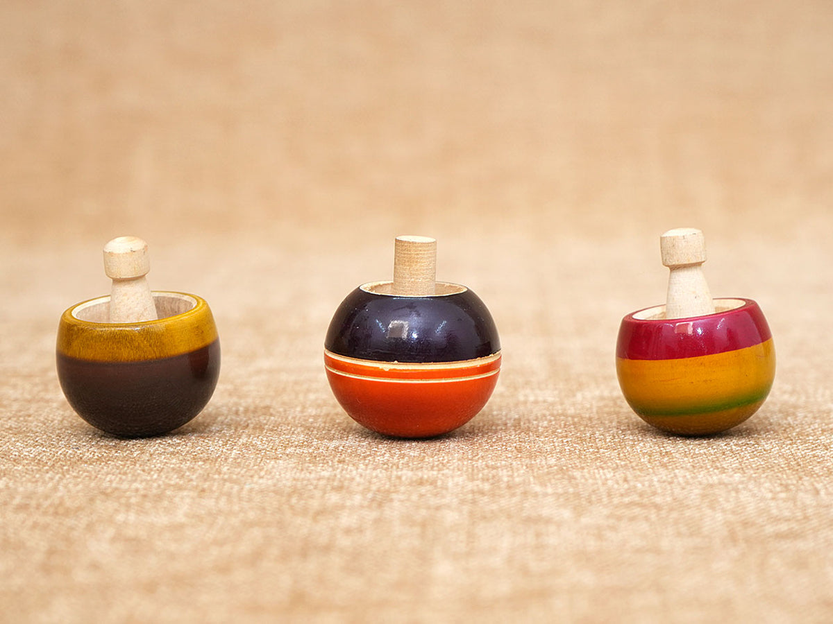 Traditional Wooden Spinning Top Set