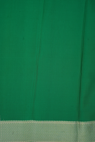 Zari Border In Brocade Emerald Green Mysore Silk Saree