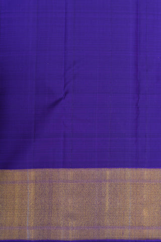 Temple Border With Chevron Design Navy Blue Kanchipuram Silk Saree