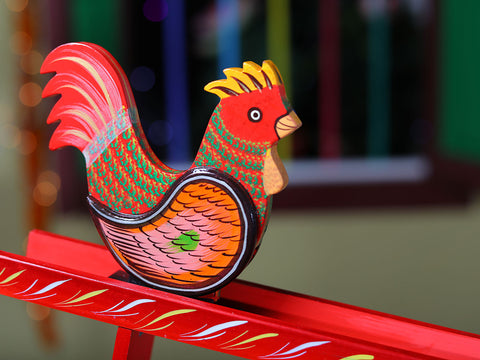 Handpainted Wooden Hen Track Toy