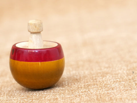 Traditional Wooden Spinning Top Set