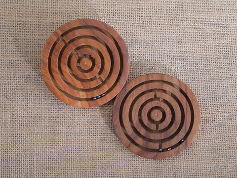 Traditional Wooden Small Size Set Of 2 Labyrinth Game