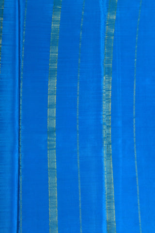 Traditional Contrast Border With Buttis Green Mysore Silk Saree