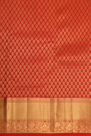 Brocade With Red Vanki Design Border Kanchipuram Silk Saree