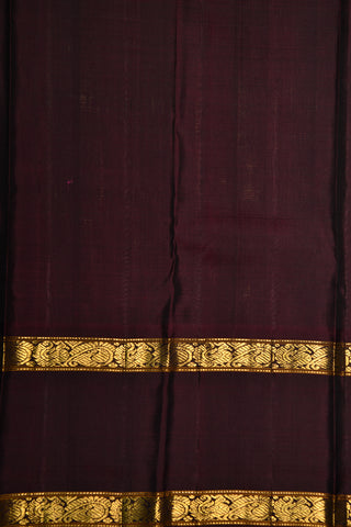 Contrast Rettai Pettu Border With Parrot Motif Magenta Pink Kanchipuram Silk Saree