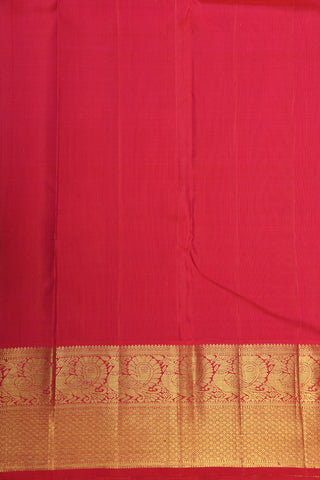 Contrast Big Border In Plain Mango Yellow Kanchipuram Silk Saree