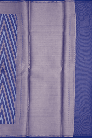 Allover Chevron Design Berry Blue Kota Cotton Saree