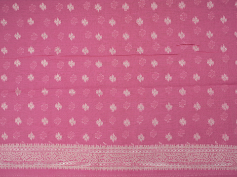 Allover Design Pink Semi Banaras Unstitched Salwar Material