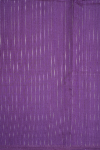 Allover Stripes Design Purple Raw Silk Saree