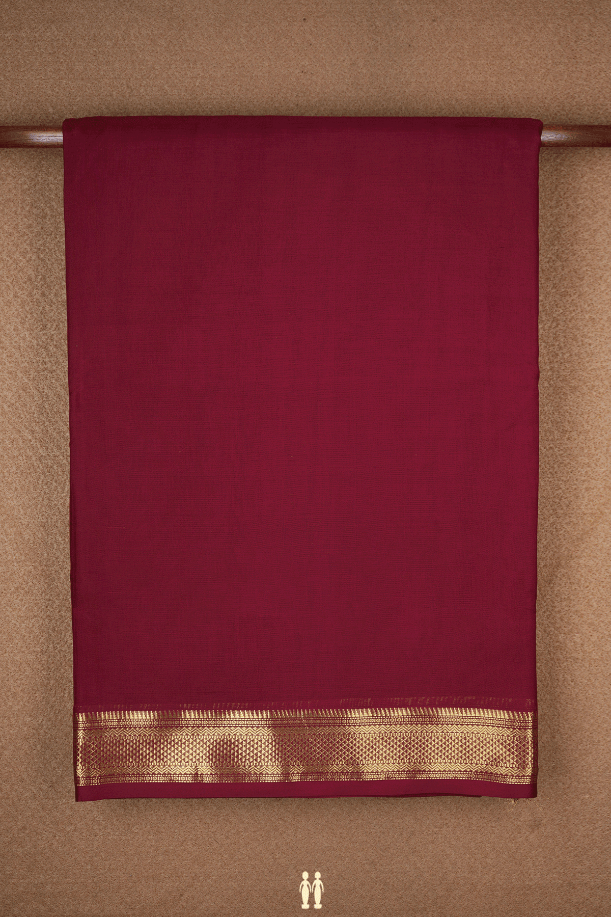 Arai Maadam Border Ruby Red Nine Yards Silk Cotton Saree