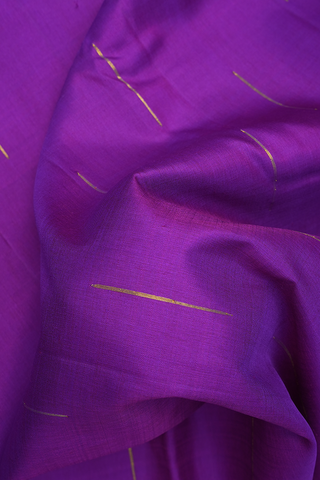 Arai Maadam Border Purple Kanchipuram Nine Yards Silk Saree