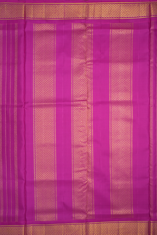 Arai Maadam Border Purple Kanchipuram Nine Yards Silk Saree