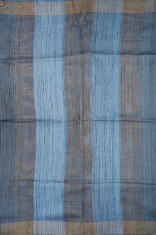 Bavanchi Border Plain Aegean Blue Jute Saree