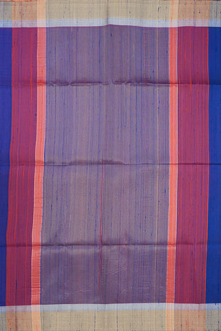 Bavanchi Border Plain Indigo Blue Raw Silk Saree