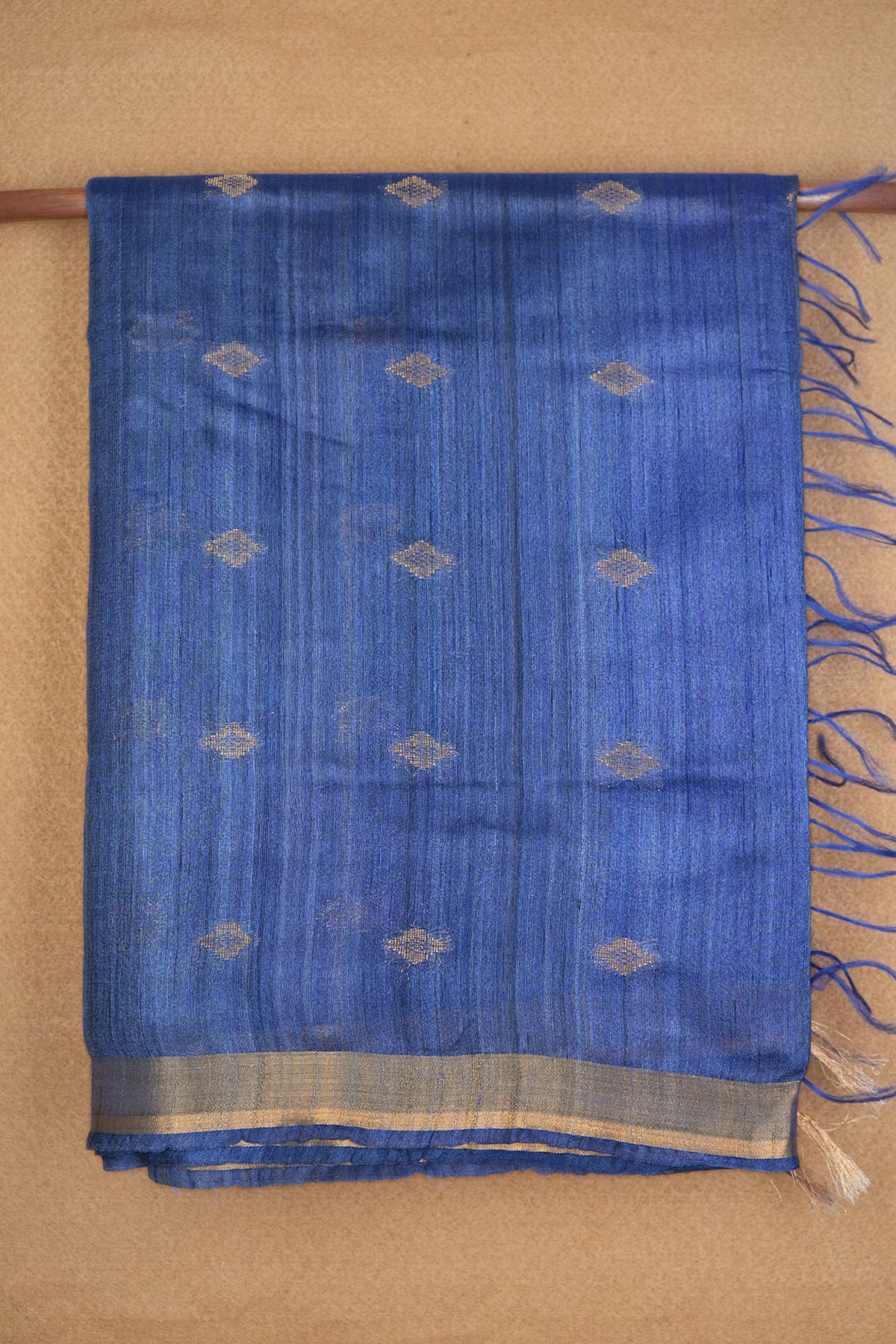 Bavanchi Border Royal Blue Jute Saree