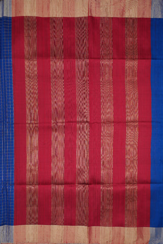 Bavanchi Border Royal Blue Raw Silk Saree