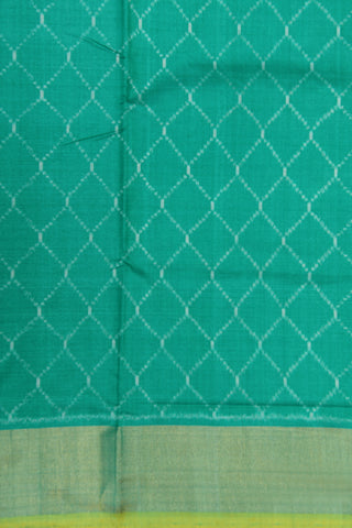 Ogee Design Mint Green Pochampally Silk Saree