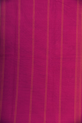 Big Ganga Jamuna Border In Plain Magenta Pink Chettinad Cotton Saree