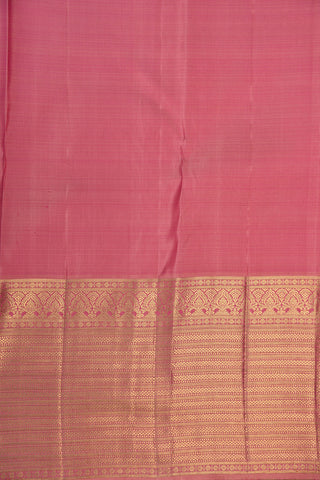 Big Zari Border In Brocade Onion Pink Kanchipuram Silk Saree