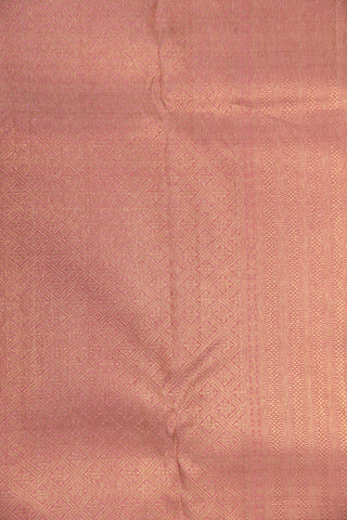 Big Zari Border In Brocade Onion Pink Kanchipuram Silk Saree