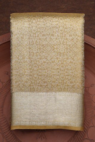 Zari Border In Brocade Gold Tissue Kanchipuram Silk Saree