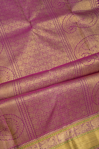 Threadwork With Motifs Green Kanchipuram Silk Saree