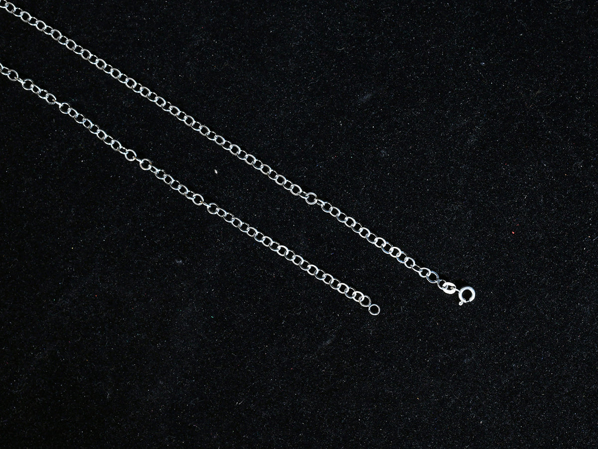 Chain Model Pure Silver Anklets