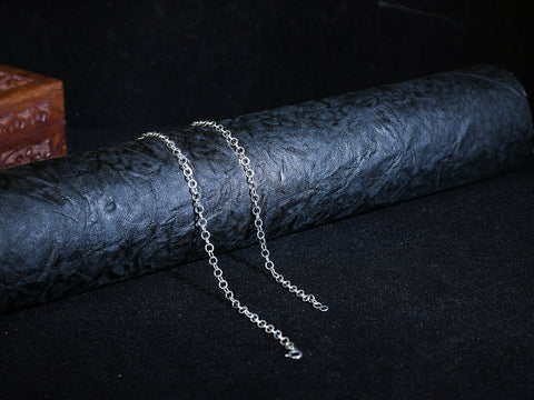 Chain Model Pure Silver Anklets