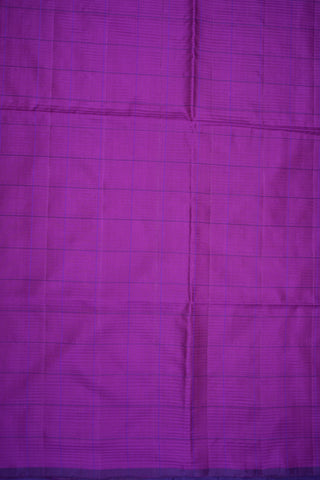 Checked Purple Soft Silk Saree