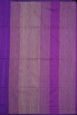 Checked Purple Soft Silk Saree