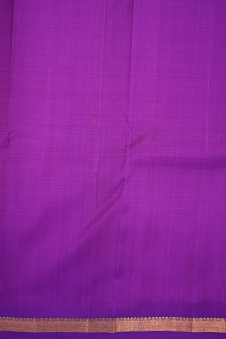 Chevron Border Plain Purple Rose Kanchipuram Silk Saree