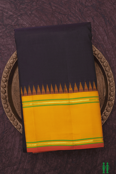 Black zari weaving saree with contrast border - G3-WSA54161 | G3nxt.com
