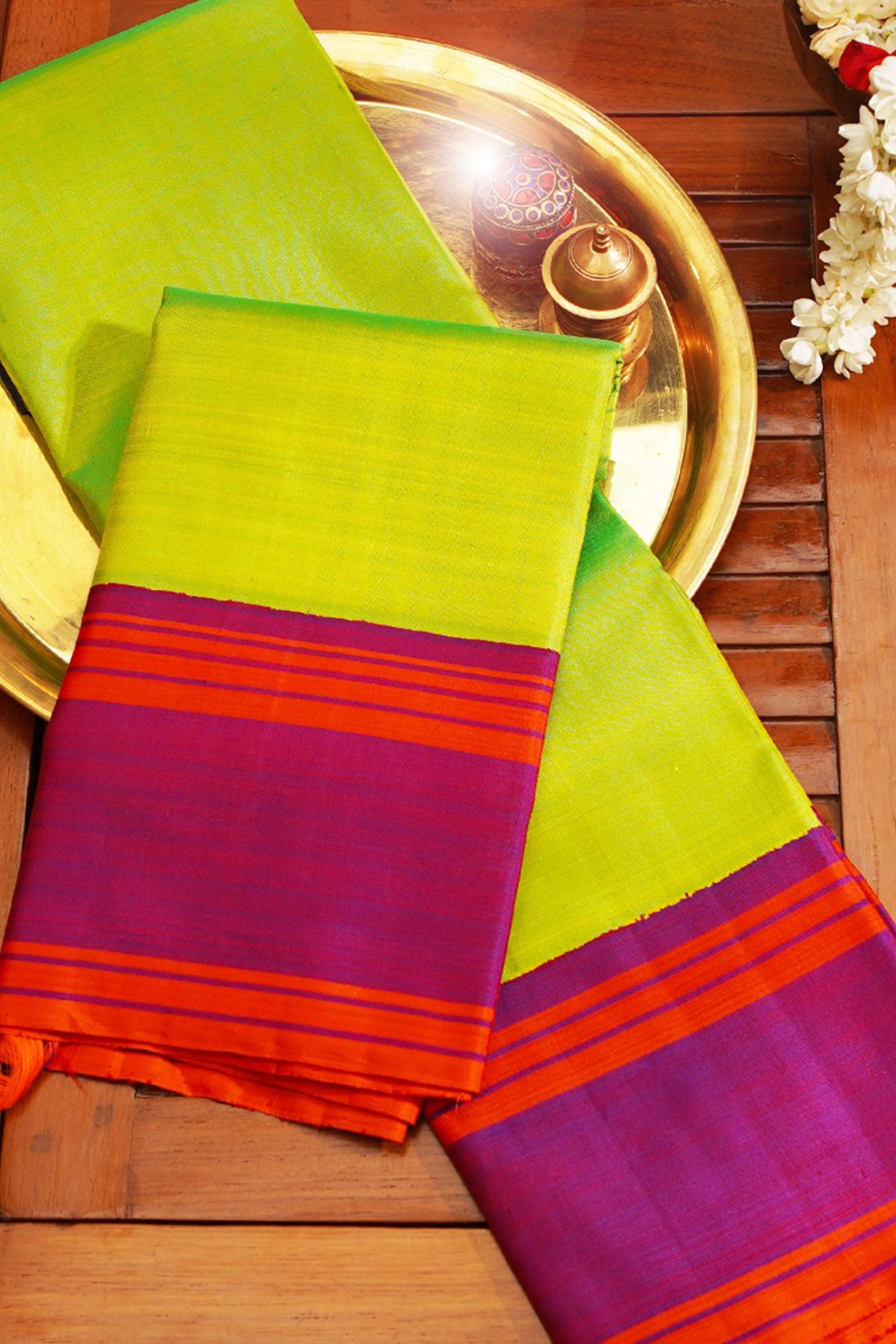 Tussar Silk Saree with Plain Border | BSPKART Online Shopping