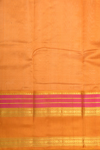 Contrast Korvai Border With Jamdhani Buttis Cream Color Gadwal Silk Saree