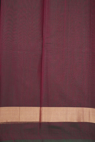 Copper And Gold Zari Square Motifs Ruby Red Kora Silk Cotton Saree