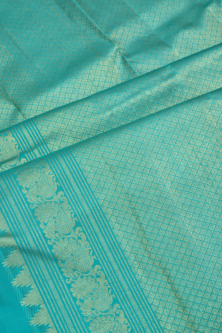 Temple Border Plain Ramar Green Kanchipuram Silk Saree