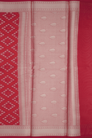 Diamond Design Ruby Red Kota Cotton Saree