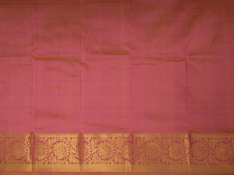 Floral Butta Plum Purple Kanchipuram Pavadai Sattai Material